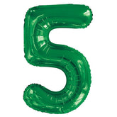 Green Giant Foil Number Balloon - 5 - The Party Room